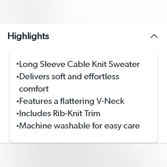 Lands' End Women's V-Neck Cable Sweater - Picture 6 of 7